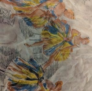 Vintage Accessories - Vintage sheer ballerina scarf Vintage Accessories - Vintage sheer ballerina scarf